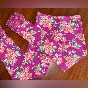 Matilda Jane Waverly Floral Ruffle bottom Leggings